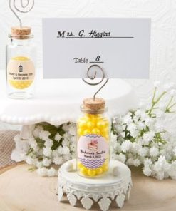 Personalized Perfectly Plain Glass Jar with place card holder