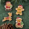 Gingerbread themed holiday magnets