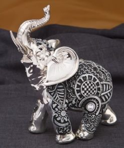 small silver and marble elephant - Boho Charcoal fiesta from gifts by fashioncraft