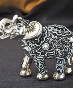 silver and marble elephant - Boho Charcoal fiesta from gifts by fashioncraft