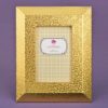Gold PU Frame 4 x 6 with wide border and beveled edge from Gifts By Fashioncraft
