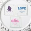 Personalized Stylish coasters from fashioncraft - marquee design