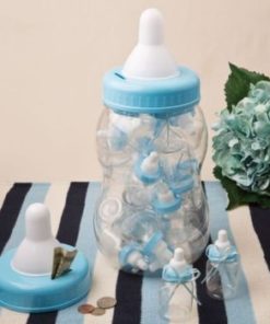 Perfectly Plain Collection Giant blue baby bottle bank container