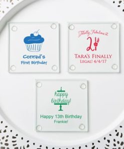 Personalized Stylish coasters from fashioncraft - birthday design