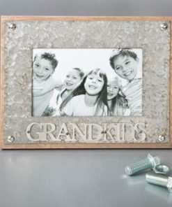 gifts by fashioncraft industrial style metal frame 4 x 6 - GRANDKIDS