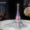 Eiffel tower favor in clear acrylic plastic with colorful LED lights