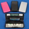 Large aluminum wallets in solid colors from gifts by fashioncraft