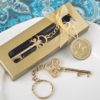 Key to my heart collection gold metal key chain