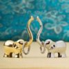 Lucky Elephant ring holder in silver and gold from gifts by fashioncraft