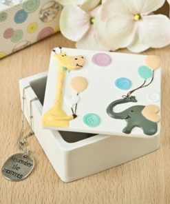 Giraffe and Elephant Covered Box from gifts by fashioncraft