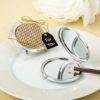 Modern gold graphic design compact metal mirror from fashioncraft