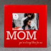 Glass MOM frame - 6 x 4 - Red and White