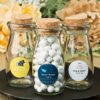 Personalized expressions collection Vintage Glass milk bottle with round cork top
