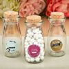 Personalized expressions collection Vintage Glass milk bottle with round cork top