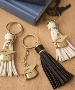 Tassel key chains - Graduation with gold grad cap charm