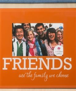 Glass FRIENDS frame - 6 x 4 - orange and White
