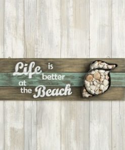 Shell Wall sign - 'Life is better at the Beach' From Gifts By Fashioncraft