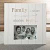 White MDF laser cut Family 6 x 4 frame from gifts by fashioncraft