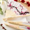 personalized white silk folding fan from fashioncraft