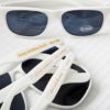 personalized metallics collection white sunglasses from fashioncraft