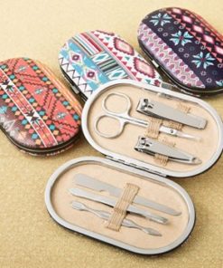 Trendy Aztec design travel manicure set from gifts by fashioncraft