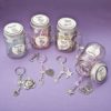 Sentiment flowers Mason Jar with key ring