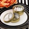 Personalized expressions collection Gold metal mint tin with a clear plastic top