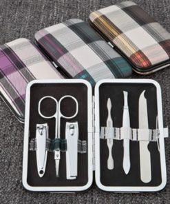 Plaid design manicure set from gifts by fashioncraft