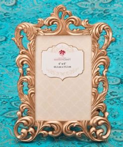Magnificent Rose Gold Baroque 4 x 6 frame from gifts by fashioncraft