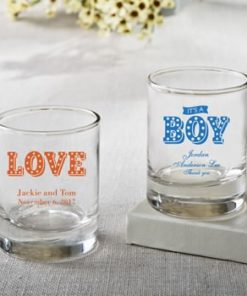 Personalized 15oz Stemless Wine Glasses - marquee design