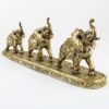 Set of 2 silver intertwined electroplated elephants 10" tall