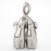 set of 3 silver electroplated elephants - 5", 9" and 12"