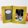 Silk Screened Personalized Gold Wide border beveled Glass frame  4" x 6"