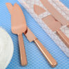 Simple elegance classic rose gold stainless steel cake knife set