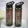 Design your own collection black translucent Water bottle - wedding