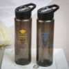 Design your own collection black translucent Water bottle