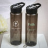 Design your own collection black translucent Water bottle