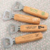 Design your own collection Wood handle bottle opener with solid stainless steel top opener