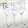 Personalized elegant champagne flutes from fashioncraft - Celebration Design