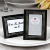 Black frosted Glass picture frame / placecard holder
