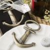 Sea themed / beach themed anchor design metal bottle opener in an antique Brass finish