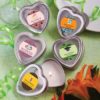 Personalized Expressions Collection Scented Heart Shaped Travel Candles