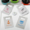 Design your own personalized Credit Card stainless steel bottle opener