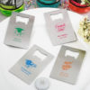 Personalized Graduation themed  Credit Card stainless steel bottle openers