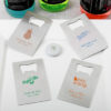 Personalized Tropical themed  Credit Card stainless steel bottle opener
