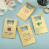 Gold  Personalized Credit Card Stainless Steel Bottle Opener