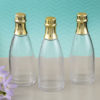 Perfectly Plain Collection champagne bottle acrylic container with gold foil top
