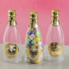 Personalised metallics Collection champagne bottle acrylic container with gold foil top