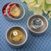 Personalized Metallic Collection Silver Metal Mint Tin With A Clear Plastic Top