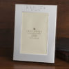 Brushed silver two tone engraved 4 x 6 picture frame